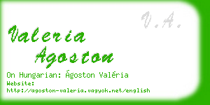 valeria agoston business card