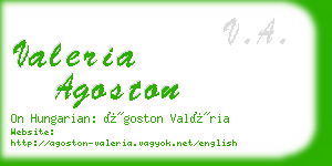 valeria agoston business card